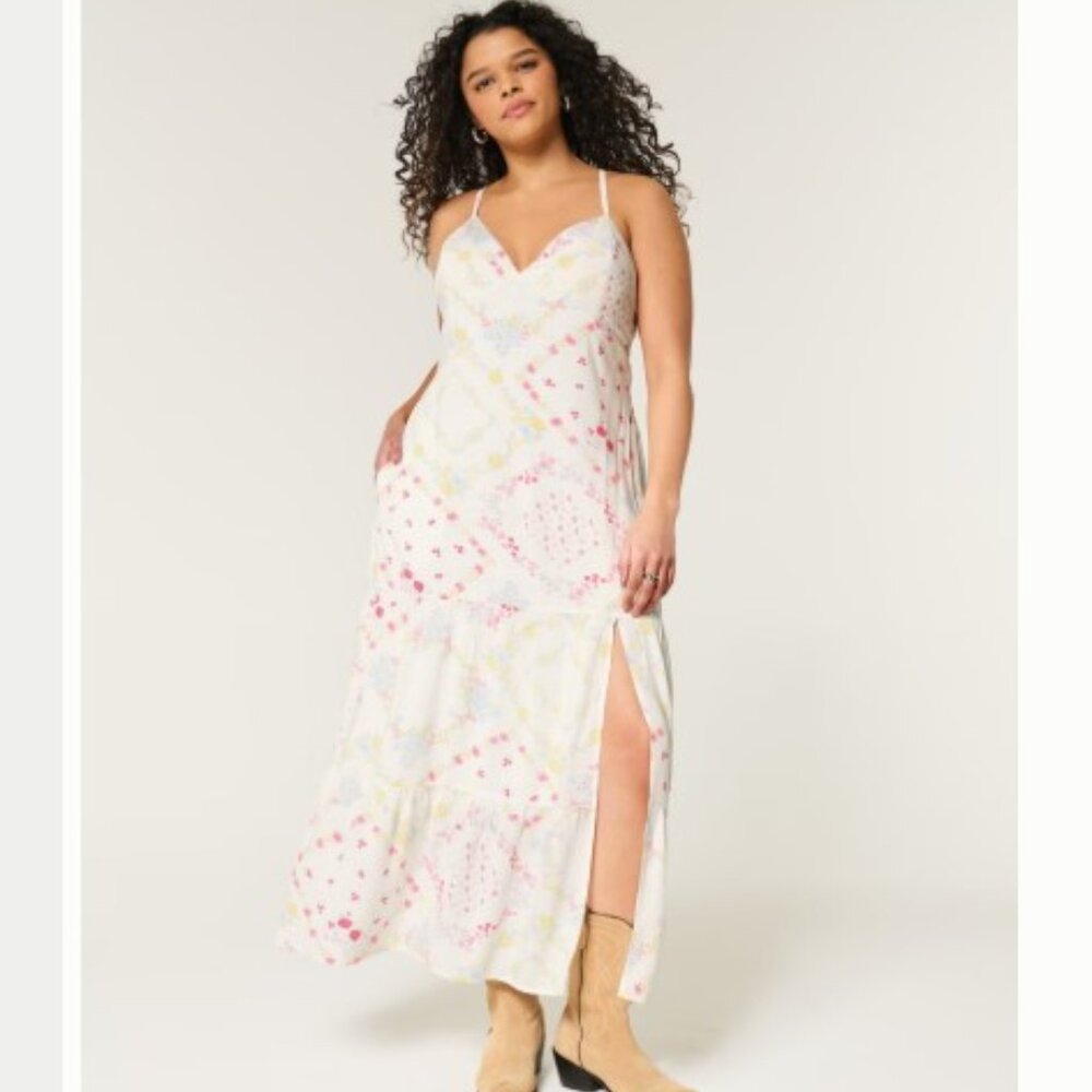 Holister Open Back Maxi Dress size L